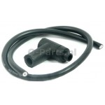 Bougiedop rubber 90 graden + kabel 470mm zwart