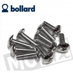 Plaatwerkschroefset M6 x 20  14 mm kruiskop chroom 10 stuks