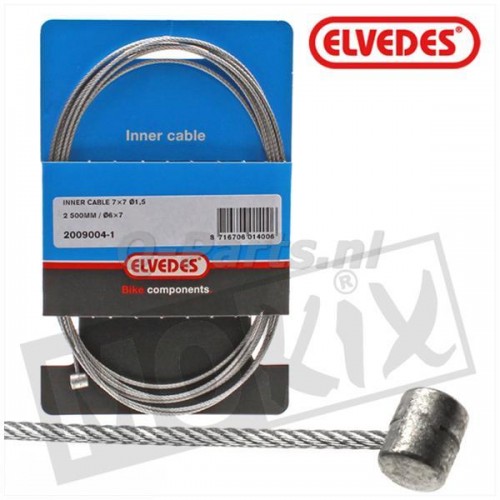 Gaskabel binnen Scooter 4 takt Universeel 2.5 Mtr nippel 6*7