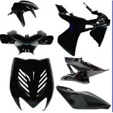 Kappenset Yamaha Aerox tot 2013 zwart metallic Mokix
