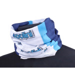 Bandana-nekwarmer Polini blauw/wit 098.2687