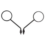 Spiegelset China LX/ AGM VX50 zwart glans rond