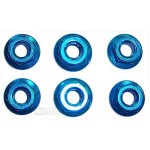 Moerset M6 blauw alu  6 stuks