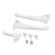 Remgreep-set Vespa bromfiets pvc wit