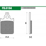 Remblokset Piaggio Quartz / Skipper 2 Takt  -  Italjet Formula-50 voor Newfren FD0194