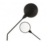 Spiegel universeel rond ø 105 mm zwart met klem RMS