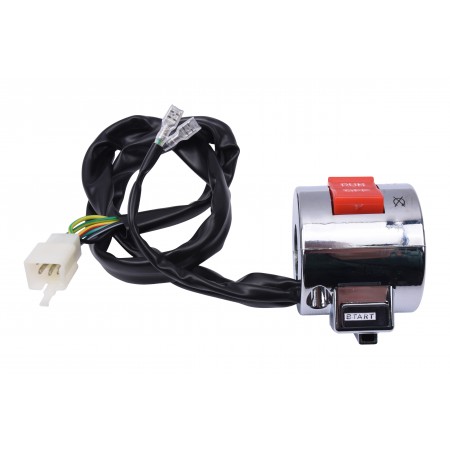 Stuurschakelaar rechts China Grande Retro (25mm stuur) 5+2 kabels met rode RUN/OFF knop