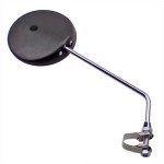 Spiegel universeel rond ø 102 mm zwart met klem