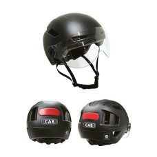 helm CAB pedelec/snorfiets + vizier NTA-8776 keur safety fatbike, fiets, snorfiets S/M 52/57 zwart mat