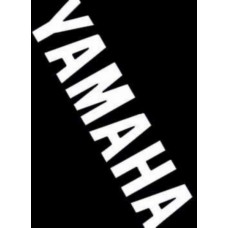 sticker woord [yamaha] onderspoiler wit 2-delig past op aerox