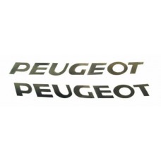 sticker woord [peugeot] zwart 2-delig