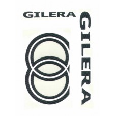 stickerset carbon 5-delig past op gilera