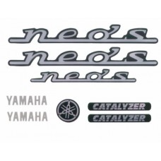 stickerset zwart 7-delig past op neo