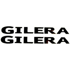 sticker woord [gilera] zwart 2-delig