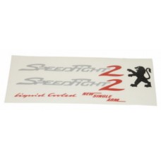 Stickerset zilver/rood 5-delig Peugeot Speedfight 2