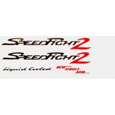 Stickerset zwart/rood 5-delig Peugeot Speedfight 2