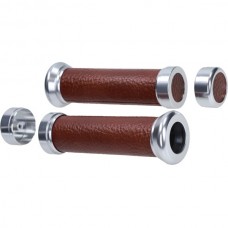 handvatset Power1 retro universeel leer bruin handvatset Power1 retro universeel leer bruin