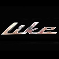 sticker Kymco Origineel woord [like] chroom past op new like 86202-acc1-e10-t01