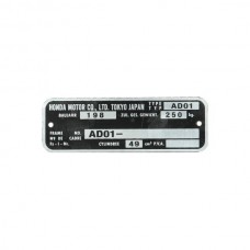 plaatje framenummer ad01 Honda mt5 plaatje framenummer ad01 Honda mt5