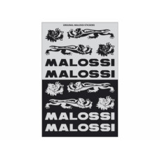 stickerset malossi zwart/zilver 12-delig 3314154