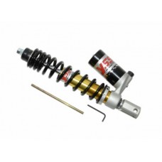 schokbreker yss + gastank g-serie achter 285mm zwart/goud zip 4t, runner, sco piaggio schokbreker yss + gastank g-serie achter 285mm zwart/goud zip 4t, runner, sco piaggio