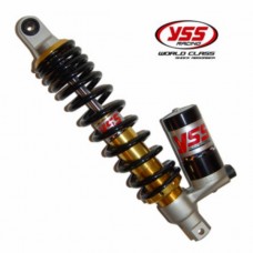 schokbreker yss + gastank g-serie 310mm zwart/goud minarelli, peugeot schokbreker yss + gastank g-serie 310mm zwart/goud minarelli, peugeot