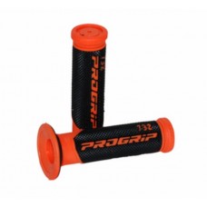 handvatset progrip (made in Italy) zwart/oranje bromfiets, scooter 732 handvatset progrip (made in Italy) zwart/oranje bromfiets, scooter 732