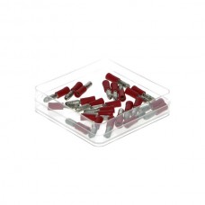 kabelstekker rond man 4mm rood 25pcs kabelstekker rond man 4mm rood 25pcs