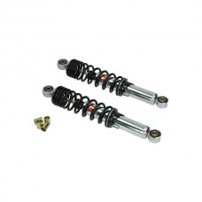 schokbrekerset yss hydraulisch 300mm chroom/zwart camino, tomos, puch maxi schokbrekerset yss hydraulisch 300mm chroom/zwart camino, tomos, puch maxi
