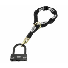 kettingslot abus + hangslot art 4-sterren black loop 120cm 58/140hb3