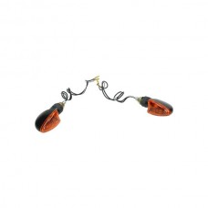 knipperlichtset DMP mini model pijl E-keur zwart/oranje 1pcs universeel knipperlichtset DMP mini model pijl E-keur zwart/oranje 1pcs universeel