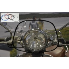 sierstrip DMP plaatwerkset windscherm 1m zwart bromfiets, motorfiets, scooter sierstrip DMP plaatwerkset windscherm 1m zwart bromfiets, motorfiets, scooter