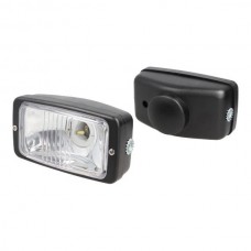 koplamp guia rechthoekig (made in EU) 142mm zwart bromfiets