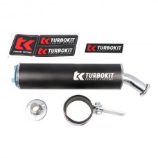 nademper Turbokit uitlaat los 3-bouts universeel 60x225mm zwart nademper Turbokit uitlaat los 3-bouts universeel 60x225mm zwart