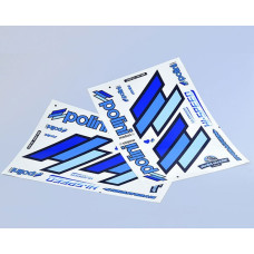 stickervel polini set team 48x34cm blauw 24pcs past op zip sp 225.030