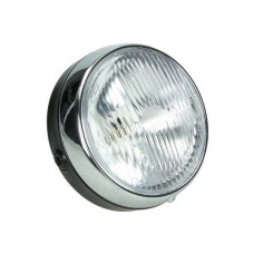 koplamp guia rond + schakelaar 140mm zwart 103, bromfiets koplamp guia rond + schakelaar 140mm zwart 103, bromfiets