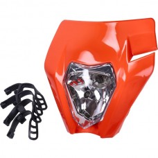 koplampspoiler + verlichting type KTM enduro/sm o.a. oranje aprilia, rieju, senda, beta=op=op koplampspoiler + verlichting type KTM enduro/sm o.a. oranje aprilia, rieju, senda, beta=op=op