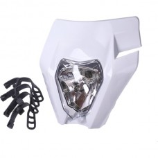 koplampspoiler + verlichting type KTM enduro/sm o.a. wit past op aprilia, rieju, senda, univ, beta koplampspoiler + verlichting type KTM enduro/sm o.a. wit past op aprilia, rieju, senda, univ, beta