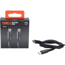 oplaadkabel optiline silicone type c > usb type c 60cm zwart 91790