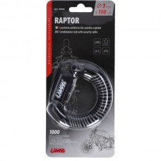 cijferslot lampa + kabel 3mm 150cm zwart 90595
