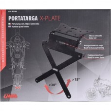 houder lampa kentekenplaat universeel aluminium verstelbaar zwart 90144