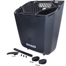 zijkoffer shad vast kunststof 20L grijs donker mat bromfiets, fatbike, fiets