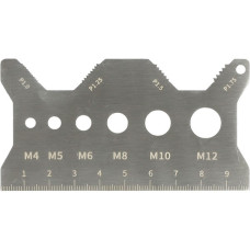 draadmeter schroefdraad rvs M4-M12