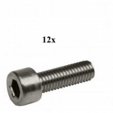 bout inbus wielnaaf puch maxi, sterwiel m8x20mm rvs 12pcs