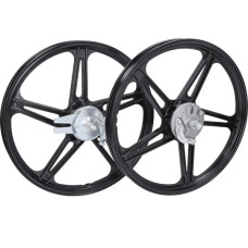 wielset fast-arrow compleet 5-spaaks 17 inch zwart glans peugeot, 103, 103spx
