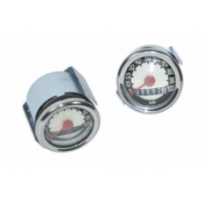 km tellerklok model vdo 100km/u 48mm wit/zwart camino, kreidler, maxi, puch, zundapp