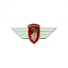 sticker logo stuur rood/wit/zilver past op zundapp