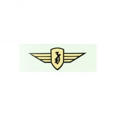 sticker logo vleugel 9.5cm goud past op zundapp