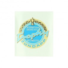 sticker rond tank Trophy 1975 goud/blauw zundapp