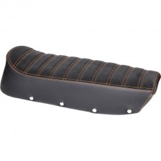 buddyseat model Denfeld suede carbon/oranje past op zundapp buddyseat model Denfeld suede carbon/oranje past op zundapp